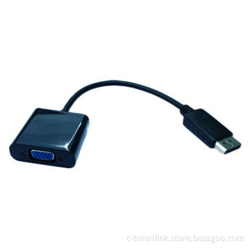 Display-port to VGA Cable/DP to VGA Adapter, Up to 1,920 x 1,200 and 1,080 Pixels Resolution, 1.4W